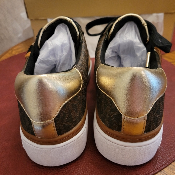 NWT Never Worn Michael Kors MK Chapman Logo & Leopard Print Calf Hair Sneaker - Picture 3 of 5